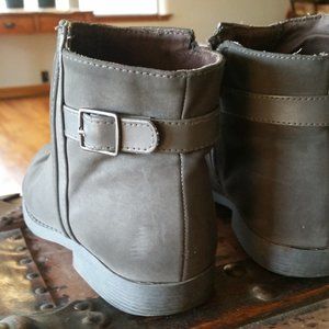 Gymboree Gray Faux-Suede Ankle Boots Girls 3